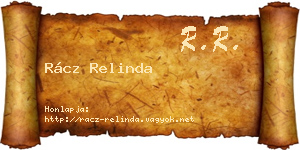Rácz Relinda névjegykártya
